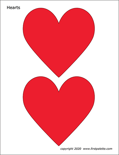 Hearts, Free Printable Templates & Coloring Pages