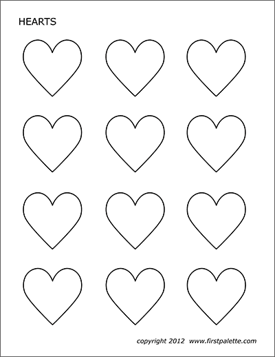 Hearts, Free Printable Templates & Coloring Pages