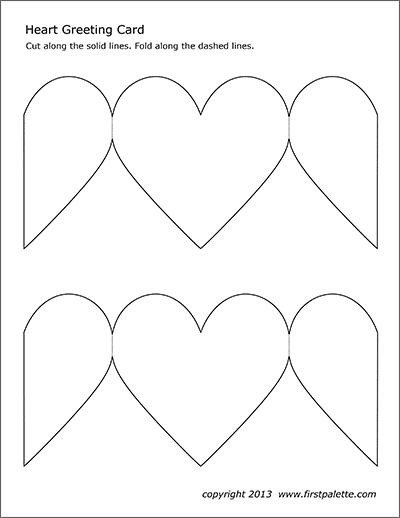 Foldable Heart Card Template