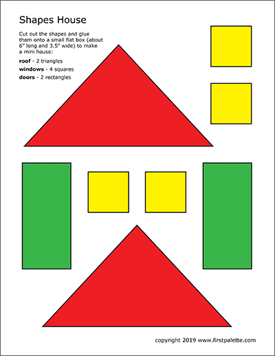 Printable Shapes House