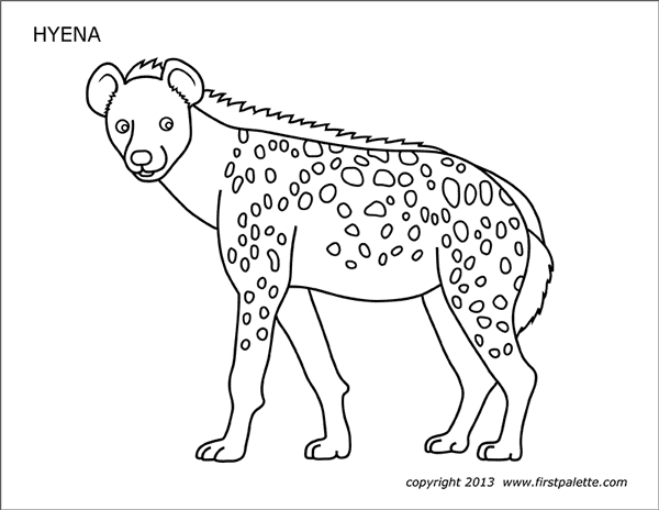 Printable Hyena Coloring Page