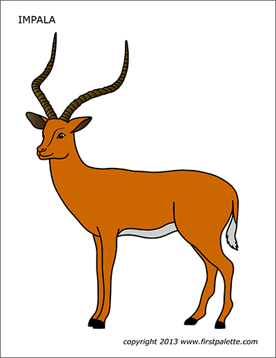 Printable Colored Impala