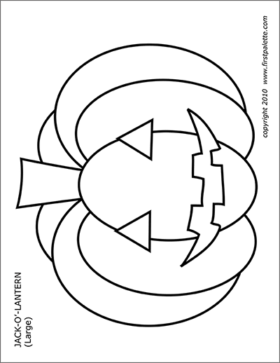 Printable Large Jack-o'-Lanterns 1