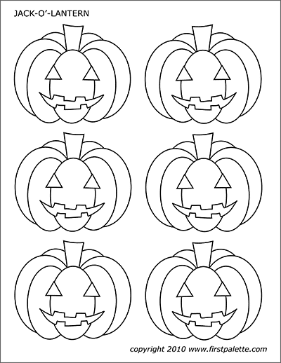 Printable Small Jack-o'-Lanterns