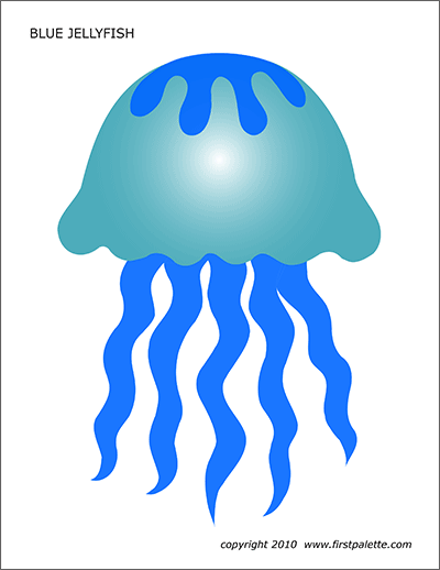 Printable Blue Jellyfish
