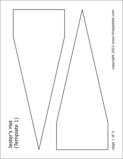 Printable Jester's Hat template