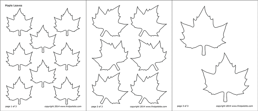 Leaf Templates | Free Printable Templates & Coloring Pages | FirstPalette.com