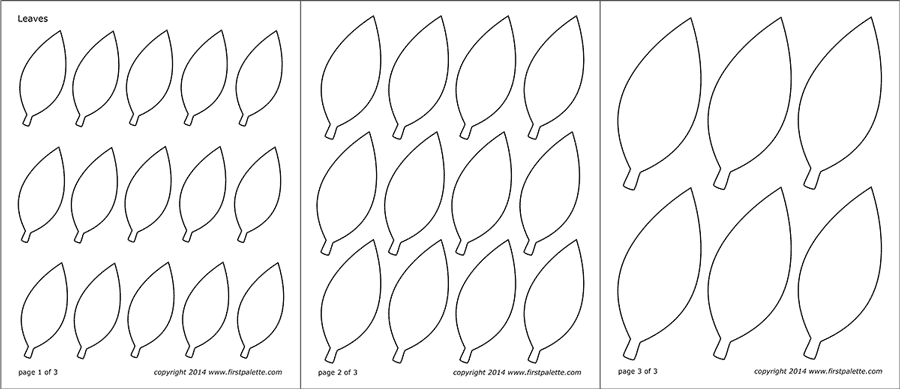 Printable Oval-Shaped Leaves