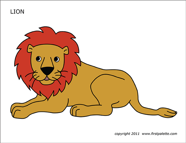 Lion | Free Printable Templates & Coloring Pages | FirstPalette.com