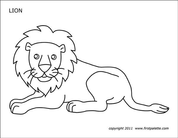 lion drawing images color