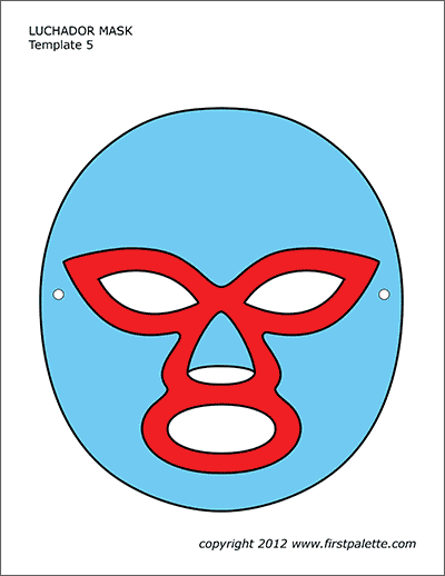 Luchador Mask Templates Free Templates Coloring Pages | FirstPalette.com