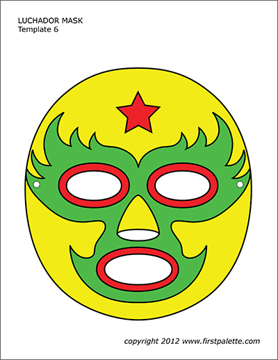 Luchador Mask Templates Free Printable Templates Coloring Pages Firstpalette Com