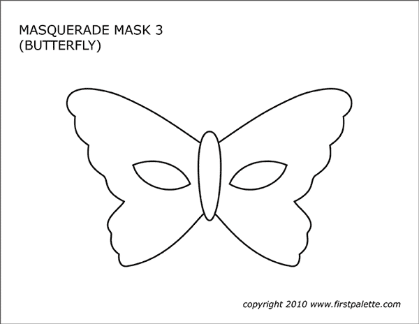 Printable Masquerade Mask Template from www.firstpalette.com