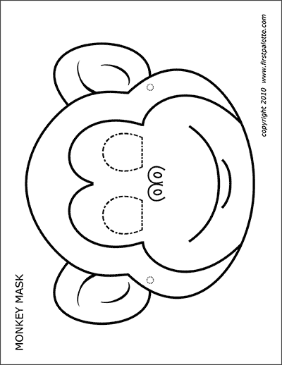 Printable Monkey Mask