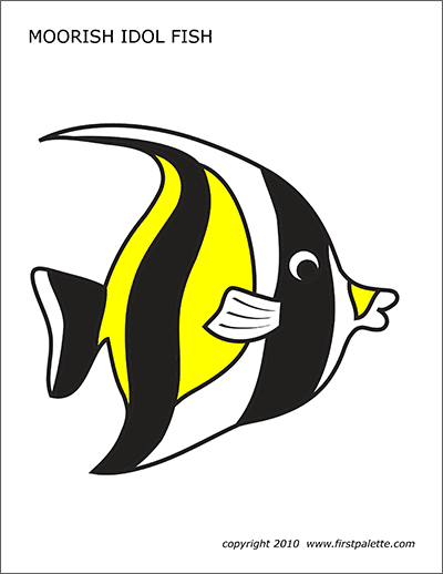 Printable Colored Moorish Idol