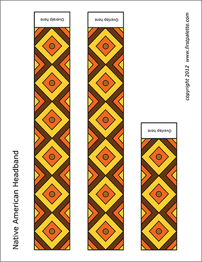 Printable Colored Native American Headband