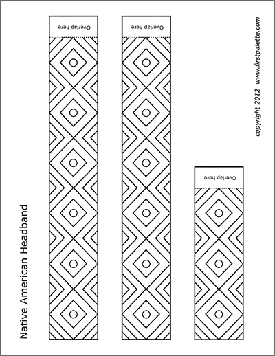 Printable Native American Headband Coloring Page