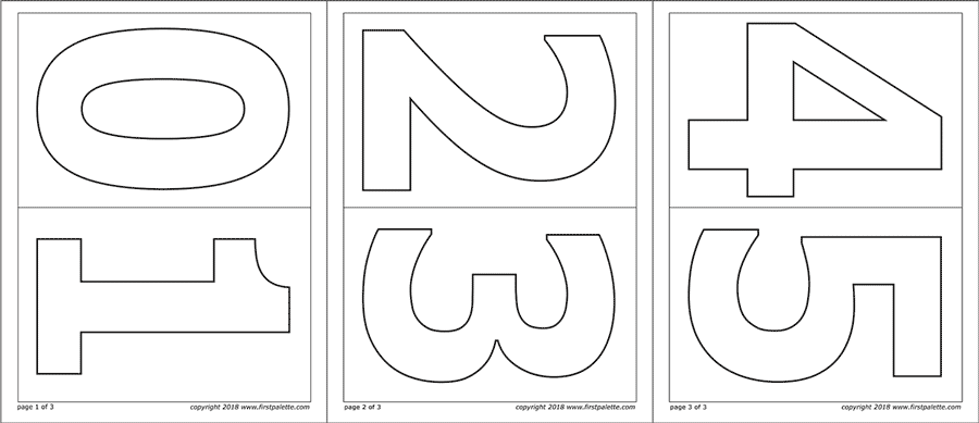 Numbers | Free Printable Templates & Coloring Pages | FirstPalette.com