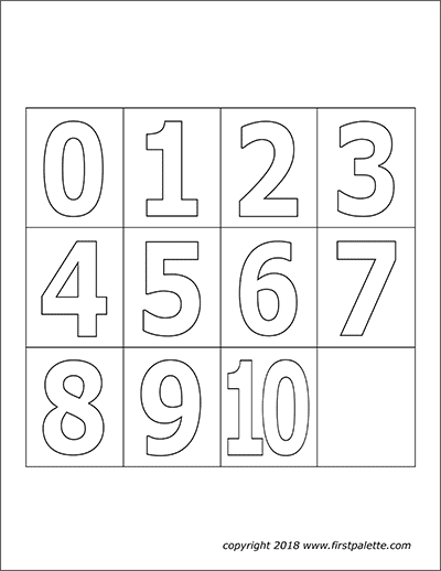 Number – 1  Printable numbers, Large printable numbers, Template printable