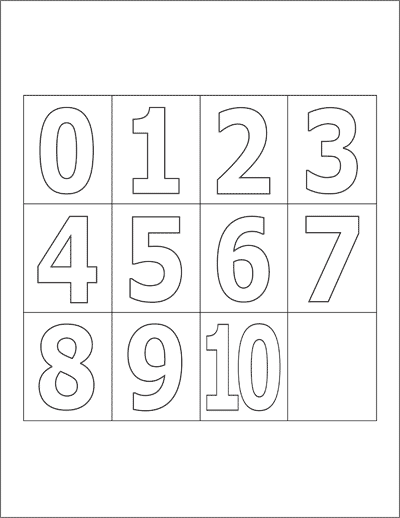 Free Printable Letters and Numbers for Crafts