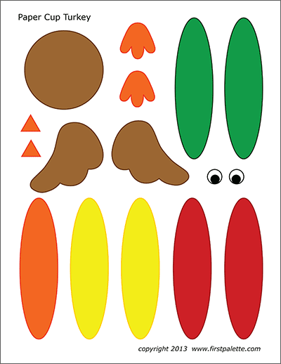 Paper Cup Turkey Templates, Free Printable Templates & Coloring Pages