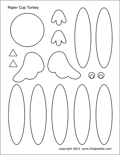 Paper Cup Turkey Templates Free Printable Templates Coloring Pages Firstpalette Com