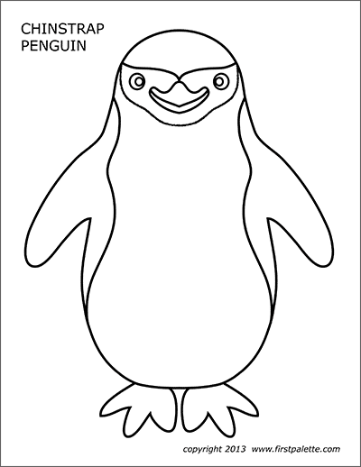 Printable Chinstrap Penguin Coloring Page