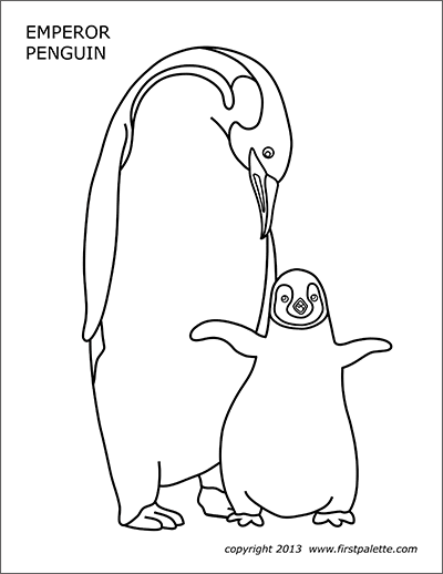 valentine penguins coloring pages