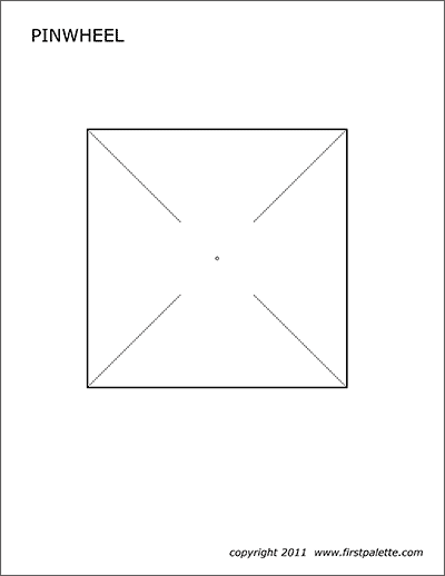 Printable Pinwheel Template - Plain