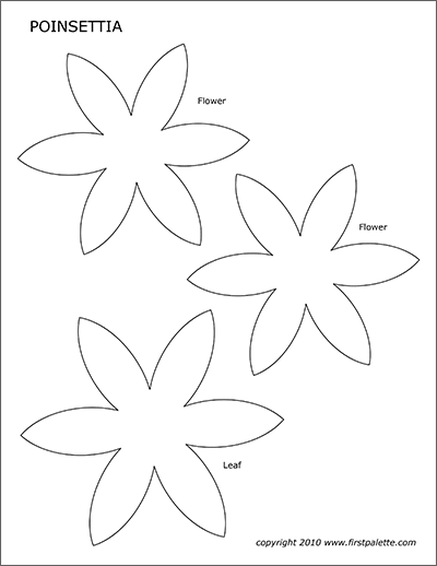 Poinsettia Pattern Free Printable Templates Coloring Pages Firstpalette Com