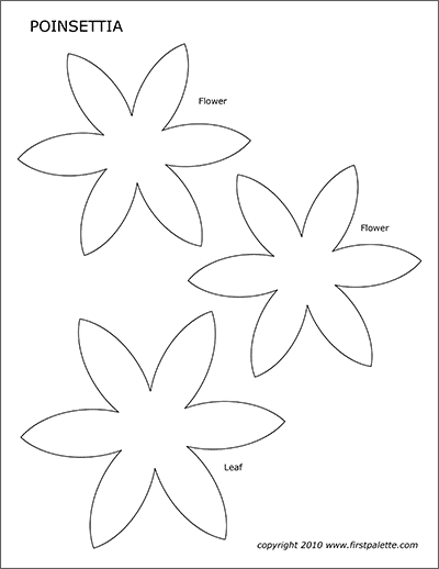 Printable Poinsettia Pattern