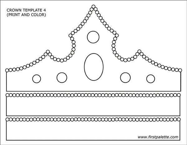 Prince and Princess Crown Templates | Free Printable Templates & Coloring Pages | FirstPalette.com