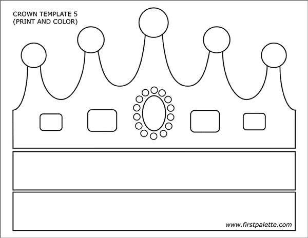 Prince and Princess Crown Templates | Free Printable Templates & Coloring Pages | FirstPalette.com