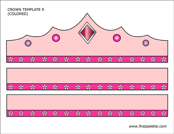 Prince and Princess Crown Templates | Free Printable Templates & Coloring Pages | FirstPalette.com