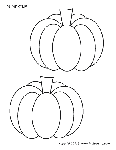 Small Pumpkin Shape Template Printable