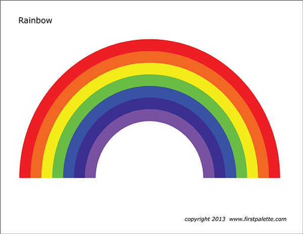 Rainbow   Free Printable Templates & Coloring Pages   FirstPalette.com