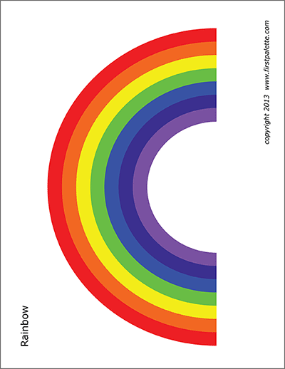 Printable Colored Rainbow