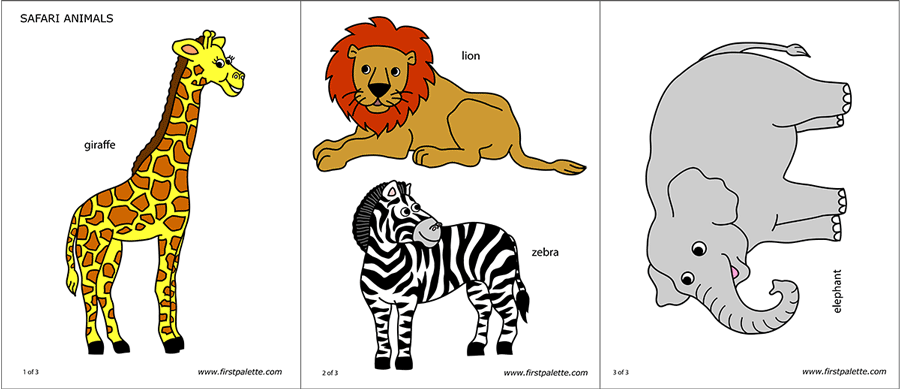 Safari or African Savanna Animals | Free Printable Templates & Coloring