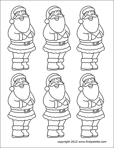 Santa Claus | Free Printable Coloring FirstPalette.com