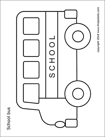 Printable School Bus Coloring Page