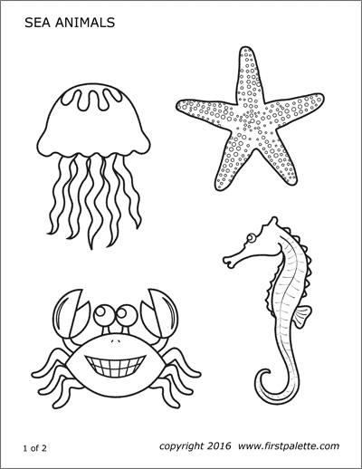 Printable Sea Animals
