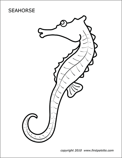 Printable Seahorse Coloring Page