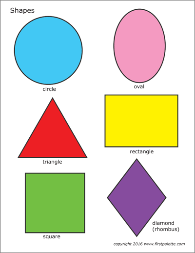 Basic Shapes | Free Printable Templates & Coloring Pages | FirstPalette.com