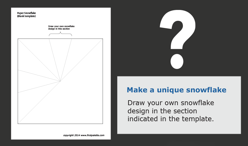 Printable Paper Snowflake - Blank Template