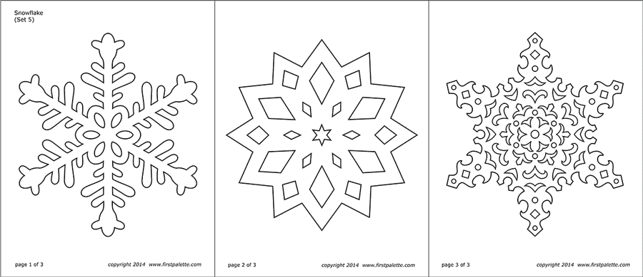 Printable Snowflake - Set 5