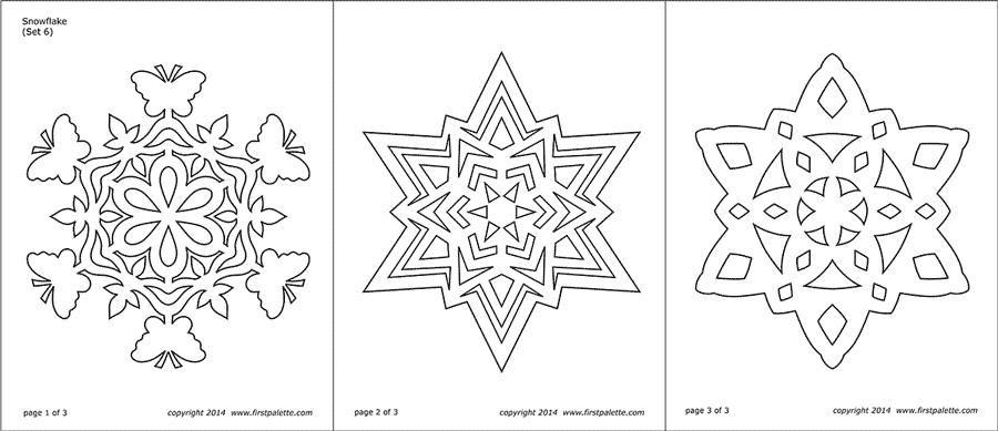 Printable Snowflake - Set 6