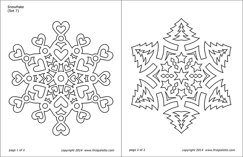 Paper Snowflake Templates, Free Printable Templates & Coloring Pages, FirstPalette.com