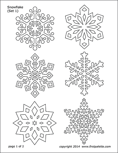 Printable Snowflake Coloring Pages