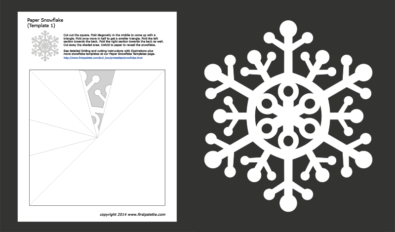 Printable Snowflake Template Easy from www.firstpalette.com