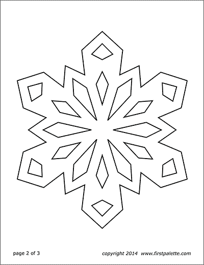 Paper Snowflake Templates, Free Printable Templates & Coloring Pages, FirstPalette.com